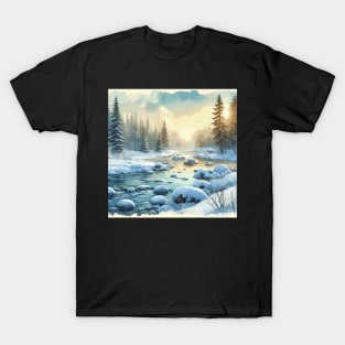 Winter Lake Winter Landscape T-Shirt